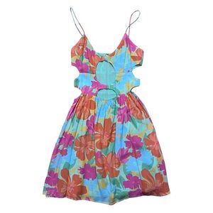 Floral Cutout Dress with Spaghetti Straps
